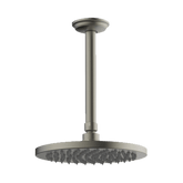 Abey Gareth Ashton Brass 200mm Round Shower Head with Ceiling Dropper - Gun Metal